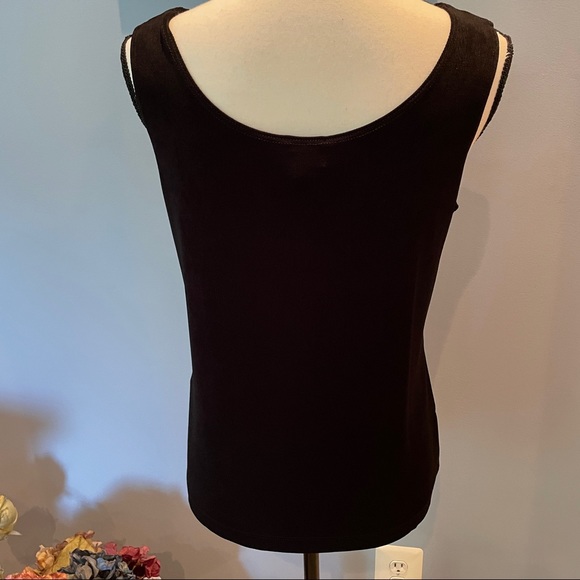 Chico’s Travelers boatneck tank in black size Petite Medium (1P) - Picture 1 of 12